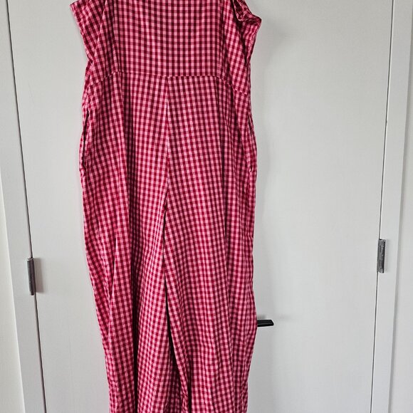 Lazy Oaf Pink Plaid Jumpsuit UK 14 - Picture 9 of 12